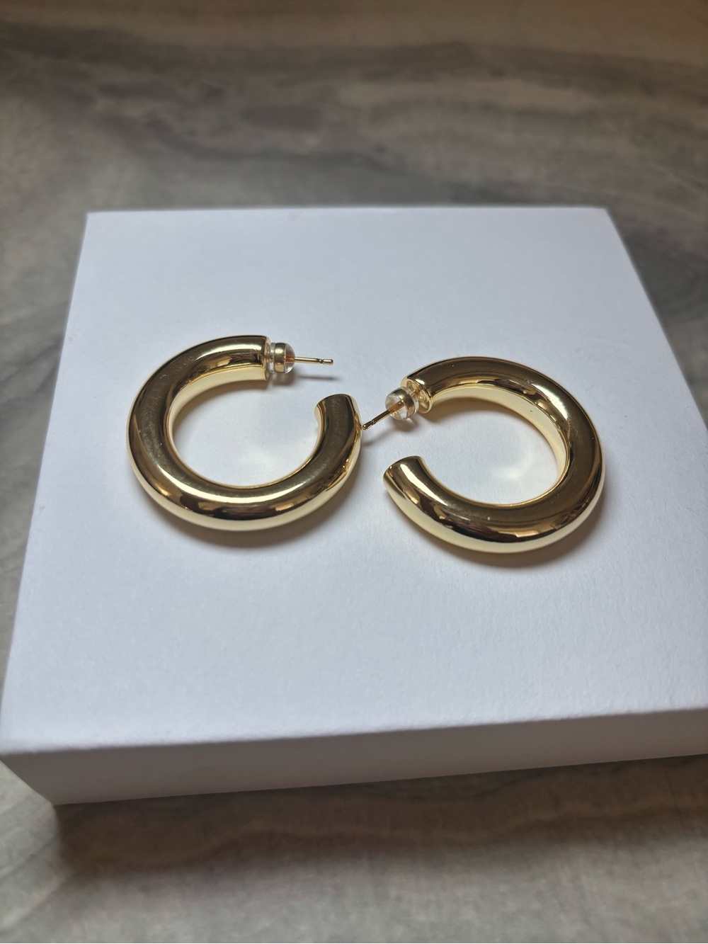 Gold Chunky Hoop Earrings - Women Jewelry